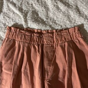 Anthropologie Pilcro Salmon High-Waist Wide Leg Linen Pants